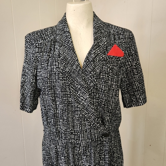 Vintage 80s Jumpsuit Dressy High Waisted Business Office Party 1990s Academia - Picture 3 of 9